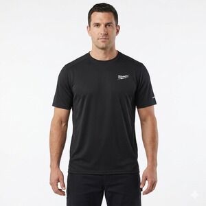 Milwaukee Workskin T-Shirt Mens Large Black Performance Short Sleeve Crew Neck